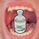 man using white vinegar for sore throat